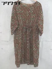 ◇ GLOBAL WORK グローバルワーク 花柄 長袖 ロング ワンピース サイズF マルチカラー レディース  【1104190006848】