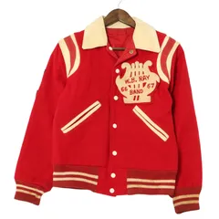 KAYE BROS award jacket スタジャン KAYEBROSスタジャン黒ブラックオレンジ古着刺繍アワードジャケット