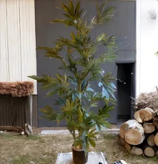光触媒　人工観葉植物　マリファナ　草　大麻　CBD 高さ120センチ　特大　カンナビノイドのサムネイル