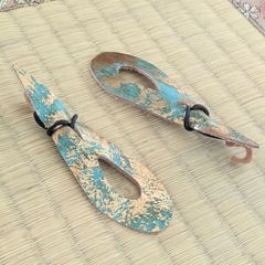 【弓道】 弦を弓に留める物 「弦留め大郎」金箔押し革　2個入り