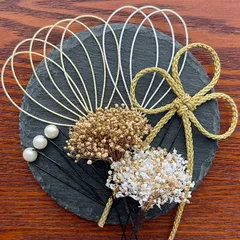 【人気No.1！】かすみ草　水引　パール　和紐　タッセル　髪飾り　結婚式　成人式　七五三　前撮り　振袖　卒業式　着物　和装　袴
