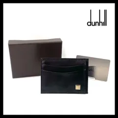 【dunhill】ロゴプレート カードケース レザー ブラック/黒 ブラウン/茶 パスケース ダンヒル (SER-3610)