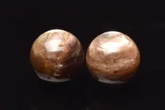 【１点物】レピドライト(リチア雲母) 2粒セット 17mm 丸玉(台座なし) パワーストーン 天然石 _PH9417