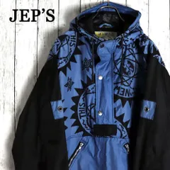90s JEP'S やもり プリント総柄 アノラックパーカー ナイロンジャケット