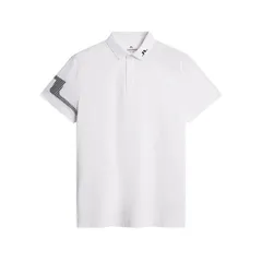 2025年春夏モデル★J.LINDEBERG ★メンズゴルフウェアメンズ★M23A Heath Strike Polo　シャツ半袖 ★カラーホワイト★サイズ48