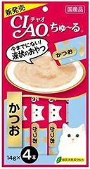 いなばペットフード　チャオ ちゅ〜る かつお （14g×4本）×6個セット