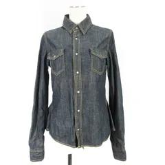 サカイラック sacai luck デニム シャツ 長袖 バックフレア スタッズ装飾 3 インディゴのサムネイル
