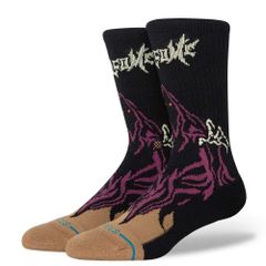 STANCE スタンス Welcom Skelly CREW SOCKS (BLACK) ソックス 靴下 Welcom Skateboards コラボモデル