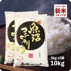 【200円OFFクーポン配布中】新米 魚沼産コシヒカリ10kg お米 令和5年産 白米
