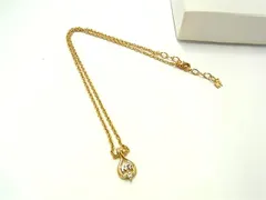 ■極美品■ NINA RICCI ニナリッチ ラインストーン ネックレス ペンダント アクセサリー レディース ゴールド系 DH5430