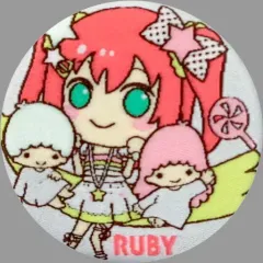 【中古】バッジ・ピンズ(キャラクター) 黒澤ルビィ＆リトルツインスターズ 「ぷちぐるラブライブ!×サンリオキャラクターズ 織刺繍缶バッジ Aqours」