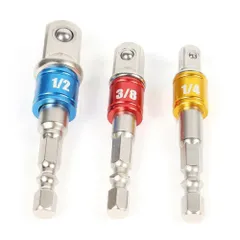 【特価セール】3/8 (9.5mm) (6.35mm) 1/4 1/2 差込角 (12.7mm) セット 六角ドリルビット 六角ビット 電動ドリルソケット インパクト ソケットビット ビット電動ドリル用 ソケットアダプターセット 3本セット LIKENNY