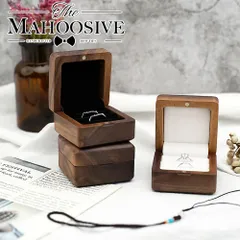 ◇ジュエリーボックス、ウォールナットリングオーガナイザー、ヴィンテージ携帯用木製収納ボックス　クリスマスギフト プレゼント