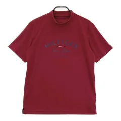 サイズ：L TOMMY HILFIGER GOLF トミー ヒルフィガーゴルフ 2023年モデル ハイネック 半袖Tシャツ  レッド系 [240101481515] ゴルフウェア メンズ ストスト