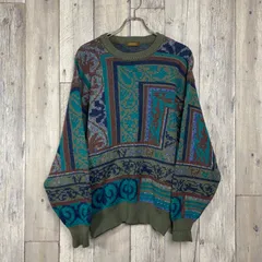 【 OLD ARAMIS 90s アラミス 】総柄 ニット セーター  L