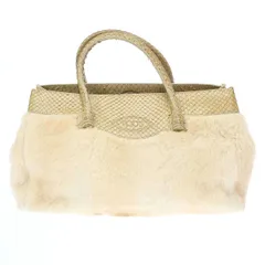 【美品】トッズ パイソンファー コンビネーション ハンドバッグ トート 美品】トッズ パイソンファー コンビネーション ハンドバッグ