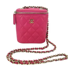 【中古】 CHANEL シャネル  マトラッセ キャビアスキン チェーンショルダーバッグAP2195 バニティ ショルダーポーチ29番台 ピンク ゴールド金具 レディース 25001287 SA