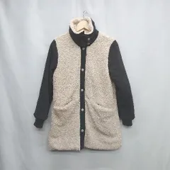 ◇ ⊇ ZARA ザラ モコモコ生地 長袖 ボアジャケット サイズ13～14 ベージュ ブラック系 メンズ E  【1503060009505】