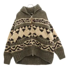 HYKE (ハイク) 21AW COWICHAN SWEATER ノルディック カウチンセーター ジップアップ ニット グレーのサムネイル