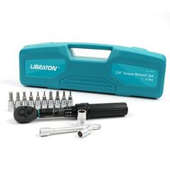 【正規品（新品）】LIBRATON トルクレンチ プレセット型 1-6NM 差込角6.35mm  ヘキサゴンビット トルクスビット エクステンションバー 収納ケース付き 自転車整備セット プロ用自転車工具
