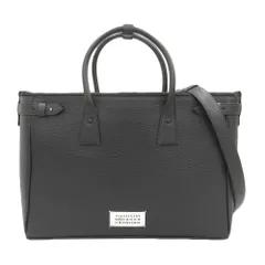 メゾンマルジェラ Maison Margiela 5AC 2WAYバッグ トートバッグ ショルダーバッグ レザー ブラック SB1WD0001 中古 新入荷 OB2062