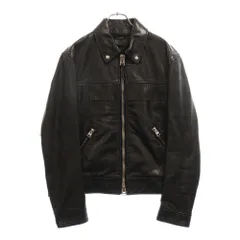 TOM FORD (トムフォード) ウエスタンデザイン カーフレザー シングルライダースジャケット ブラックのサムネイル