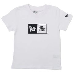 ニューエラ Child S/S Tシャツ コットン ボックスロゴ ホワイト ブラック 1枚 New Era Child S/S T-Shirts Cotton Box Logo White Black 1 Sheet