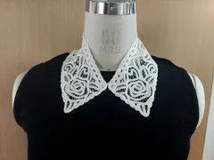 レースのつけ襟　白　黒　日本製　ヴィンテージ　レース　えり　レース製品　付け襟