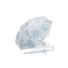 小川(Ogawa) 長傘 晴雨兼用日傘 手開き 50cm 河馬印本舗 菊(浅縹/あさはなだ) UVカット率&遮光率99%以上 遮熱効果 はっ水 安全カバー付き 0のサムネイル