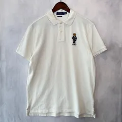 B2273b 00's POLO RALPH LAUREN ポロベア フィッシュテイル ポロシャツ 白 L