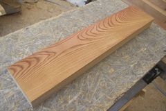 アウトレット ケヤキ(欅)の一枚板 長さ約65.8cm 幅約13.5cm 厚さ約4.6cm DIY用 Z642