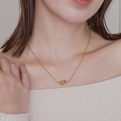 ネックレス レディース アレルギー対応 つけっぱなし サージカルステンレス 316L 錆びない 結び目 ノット カジュアルシンプル ルピス LUPIS st0038