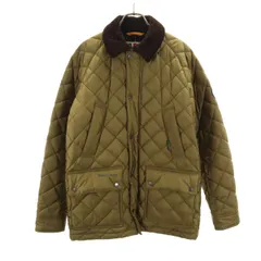 Henry Cottons ヘンリーコットンズ コーデュロイ襟 キルティングジャケット M オリーブ系 中綿 メンズ 古着のサムネイル