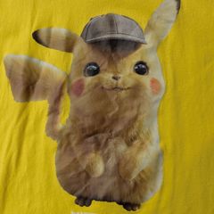 #ポケモン　#ポケットモンスター　#ピカチュー　#探偵　ディレクティブピカチュー　#黄色　#サイズXL 　#Tシャツ