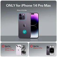 ESR iPhone14promax ケース ストラップホール付き カメラリング アイフォン14promax 用 スマホケース（クリア_ブラック）