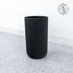 【展示品】Lyngby Porcelaen リュンビューポーリセン LYNGBY VASE リュンビューベース フラワー ベース 花瓶 オブジェ 置物 磁器 ブラック 定価5万