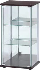 不二貿易 コレクションケース フィギュアケース ブラウン 3段 背面ミラー付き 高さ86cm 97336