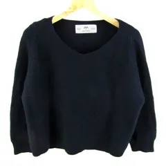 ピュアルセシン ニット トップス 長袖 セーター レディース ﾌﾘｰサイズ ネイビー Pual ce cin 【中古】