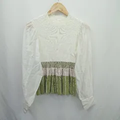 ◇ ⊃ eimy istoireエイミー イストワール ｶﾗｰﾚｲﾔｰ 長袖 ニットプルオーバー サイズＦ ホワイト系 ブラック系 レディース E  【1507160023515】