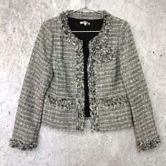 Lui Chantant ルイシャンタン ツイード ジャケット ブラック / ホワイト 38サイズ □□