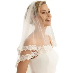 ウエディング ベール ショート ウエディングベール ショートベール ブライダル ベール レース ウェディング オフホワイト レースベール コーム [Y217]