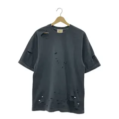 coaw / コア | damage tee ダメージ加工 コットン Tシャツ | チャコールグレー | レディース