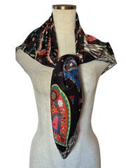 スカーフUSAインポート / Square Spring Scarf - Black