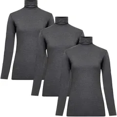 【新品】 [fun.] WARMACTIVE レディース タートルネック 3枚セット C.GRAY L 帝人フロンティア企画 0