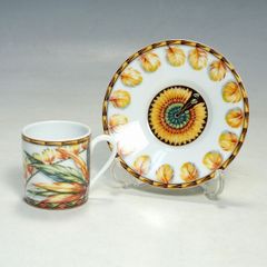 エルメス デミタス コーヒーカップ＆ソーサー パッチワーク ブラジル