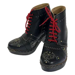 Burberry / バーバリー | スタッズ厚底ブーツ | 38 | ブラック | レディース