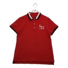 中古 レディース 23区ゴルフ 23区GOLF 半袖ポロシャツ 2(L) 赤 レッド