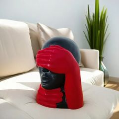 手で覆われた顔 置物 オーナメント オブジェ 手 ハンド 抽象的 彫刻 アート デコレーション ユニーク おしゃれ モダン オフィス 8-14