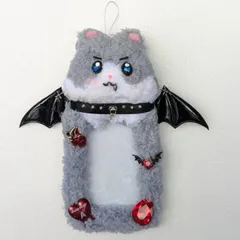 《展示品》　ENHYPENのヒスンモチーフ　ハムスター　モールトレカケース　トレカホルダー　トレカケース　モールドール　モール人形　硬質トレカケース ENHYPEN ヒスン　韓国　ふわふわ　推し活　推し活グッズ　モル人形　ヴァンパイア　アイドル