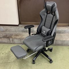 $【値下げ交渉可能】GXTRACEゲーミングチェア グレー リクライニング フットレスト 可動性アームレスト 直接引き取り歓迎！横浜市保土ヶ谷区